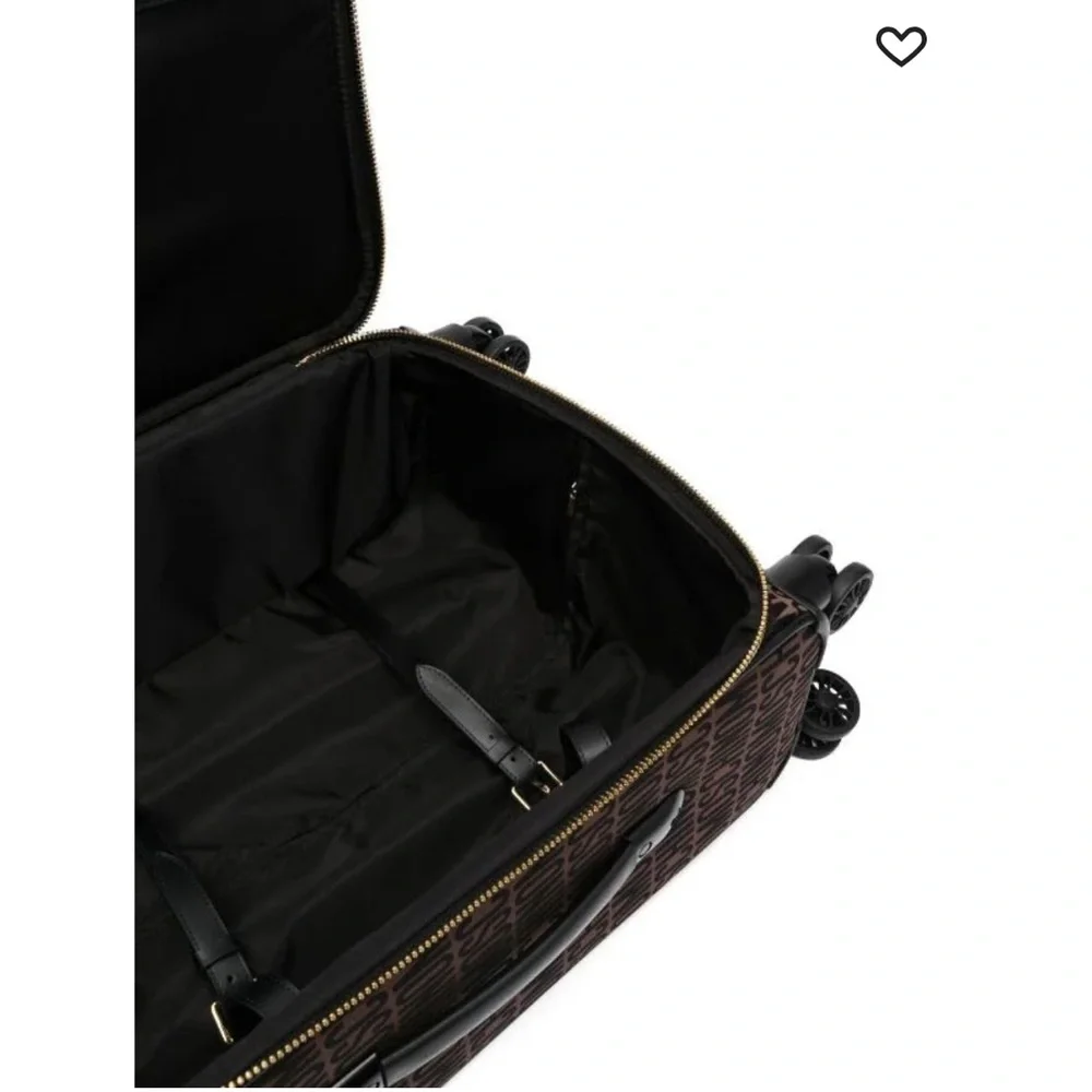 🛍️🥂 HOST PICK (2) MOSCHINO MONOGRAM LEATHER SUITCASES Authentic, Calf Leather